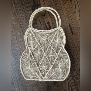 adorable handmade straw summer bag
